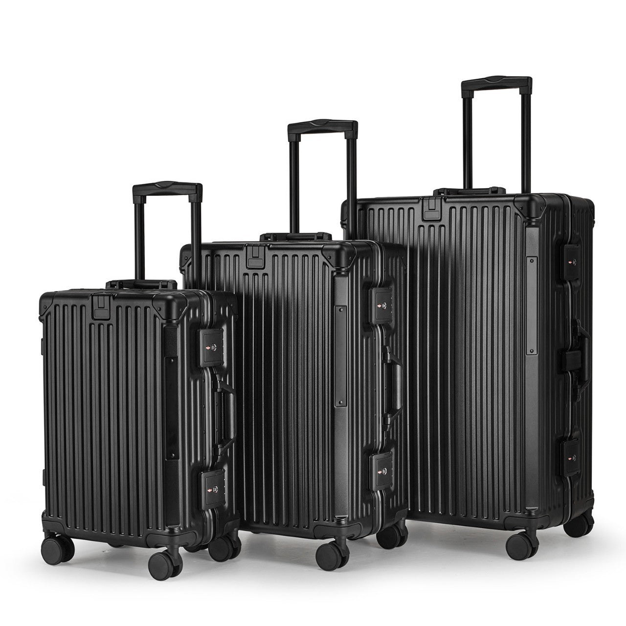 Valise de roulement en aluminium de grande capacité pour voyages d'affaires