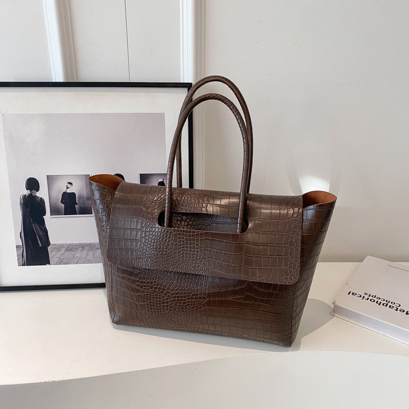 Sac à main de grande capacité en forme de pierre