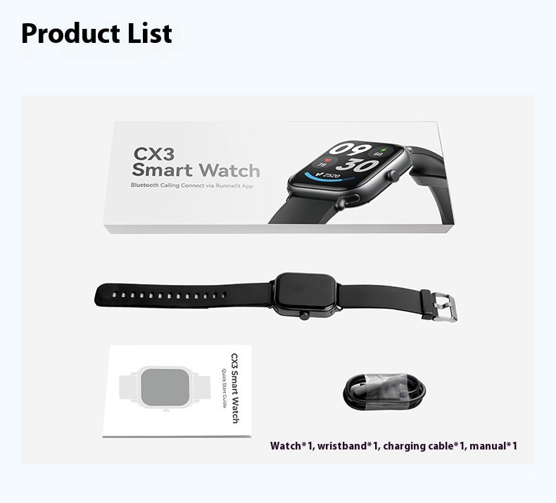 Intelligent Bluetooth Calling Sports Monitoring Watch Fréquence cardiaque haute précision Blood Oxygen Wat
