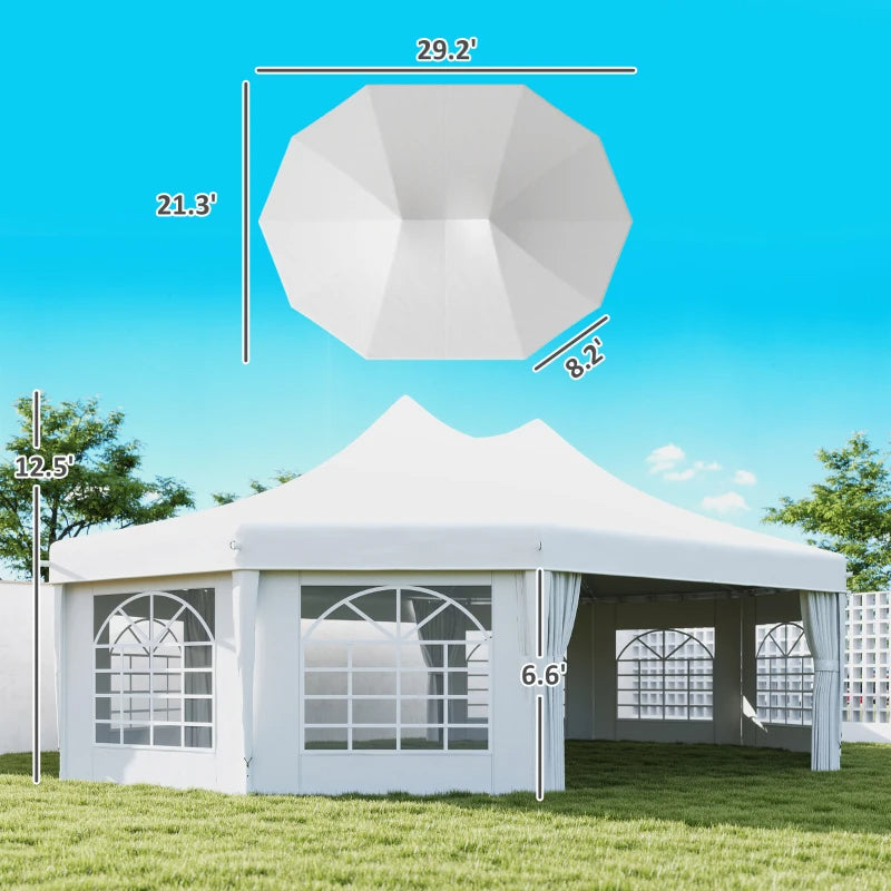 29' X 21' Canopy Party Event Tent avec 2 portes de recul