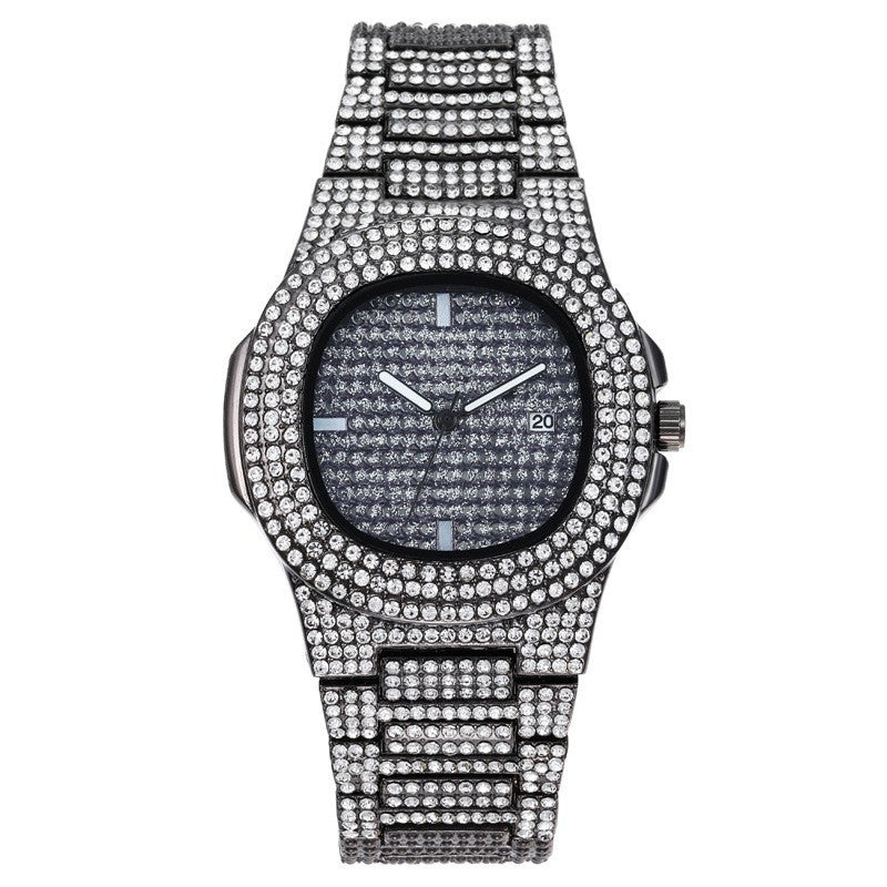 Starry Sky Full-Diamond Calendrier Femmes Montre
