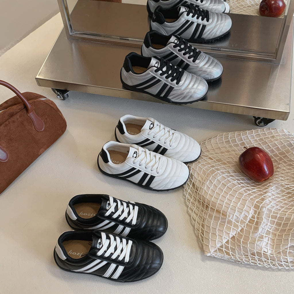 Vente Sneakers d'entraînement allemand Femmes Été Versatile Blanc Chaussures Casual léger Fla