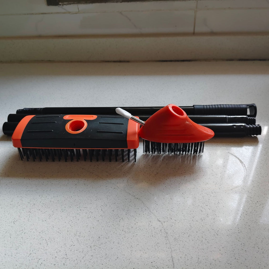 Brosse télescopique à tige de fer multifonctionnelle