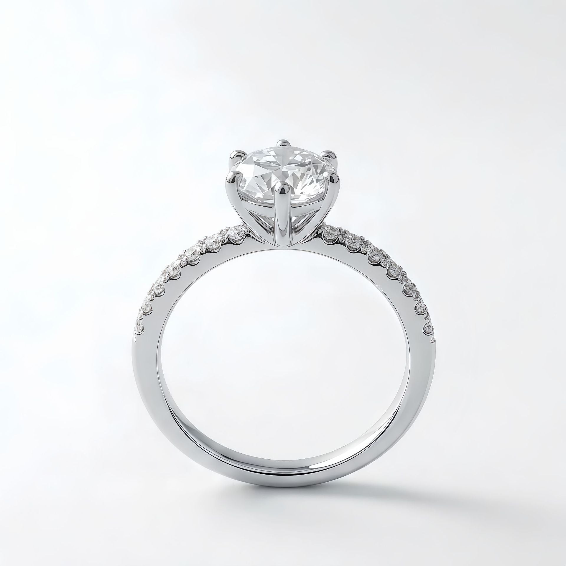 S925 Argent Sterling Moissanite Anneau Cheval Design Eye