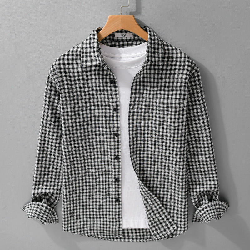 Chemise polyvalente à manches longues simple pour homme