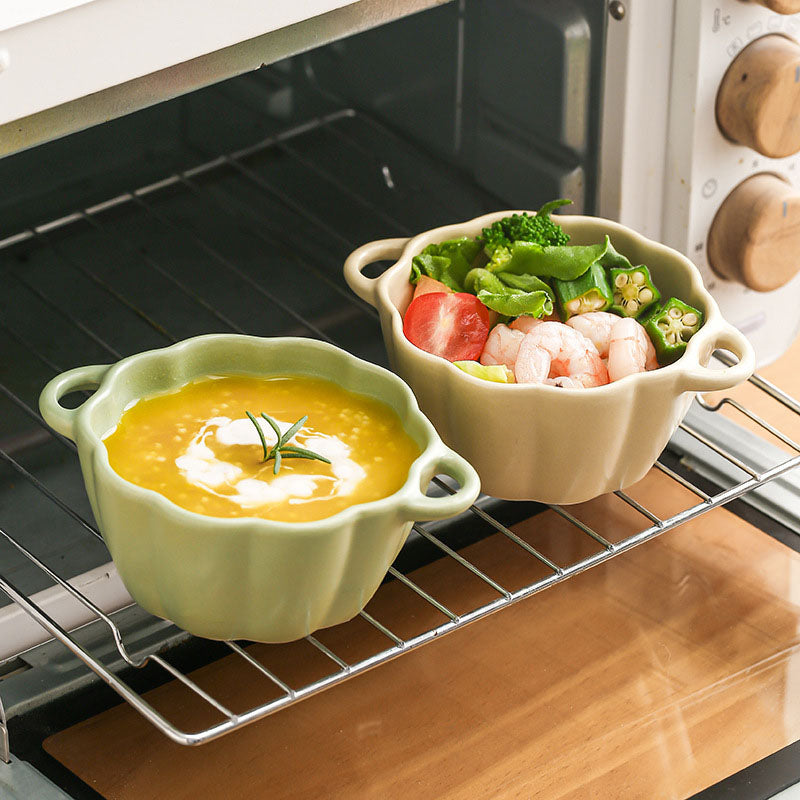 Bol de cuisson en céramique avec deux oreilles isolées de l'eau