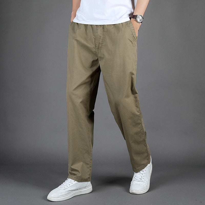 Pure Cotton Men's Casual Pantalons Printemps et Autum Men's Business Casual St