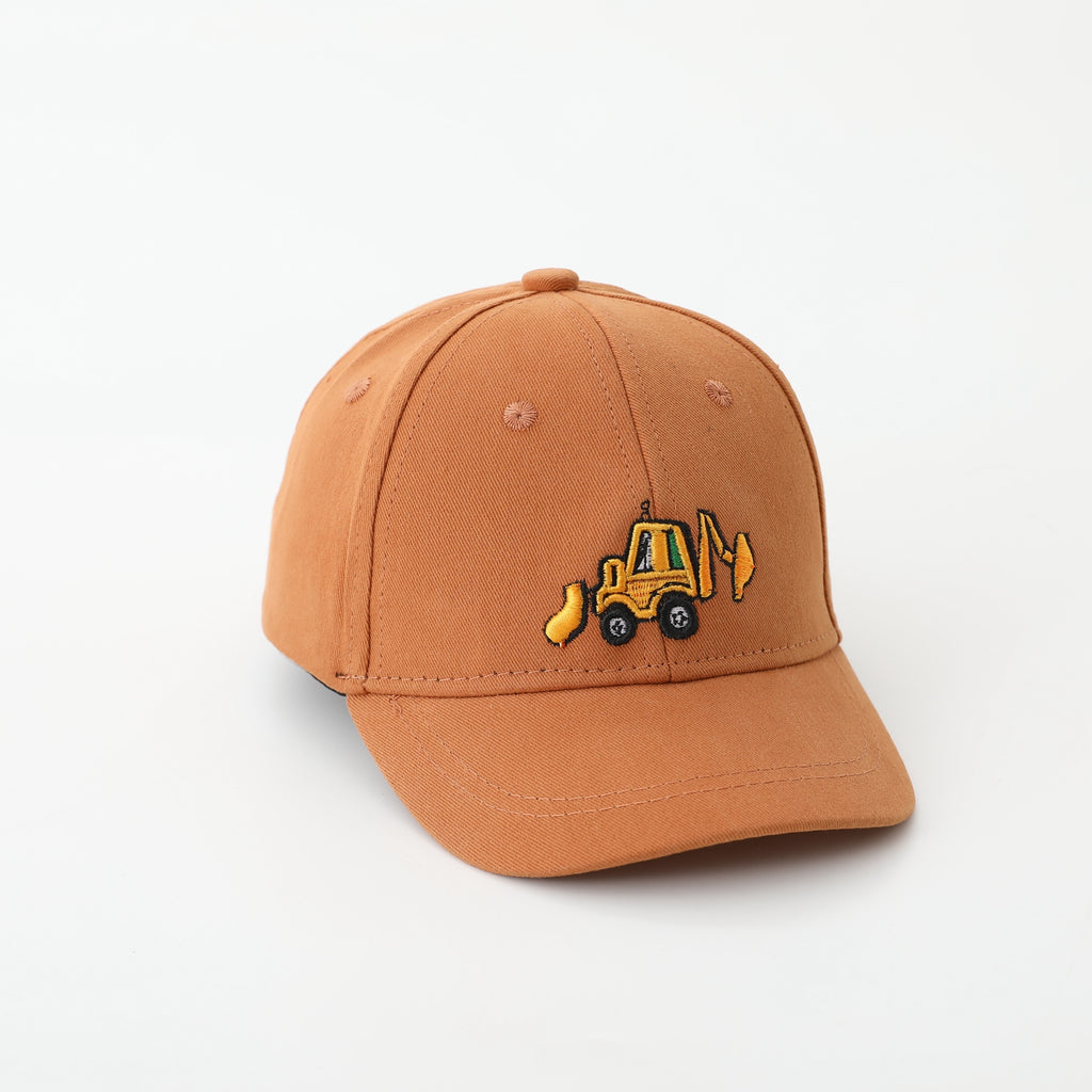 Excavateur monochrome Brodé style coréen simple et occasionnel Cap de baseball pour enfants Fo