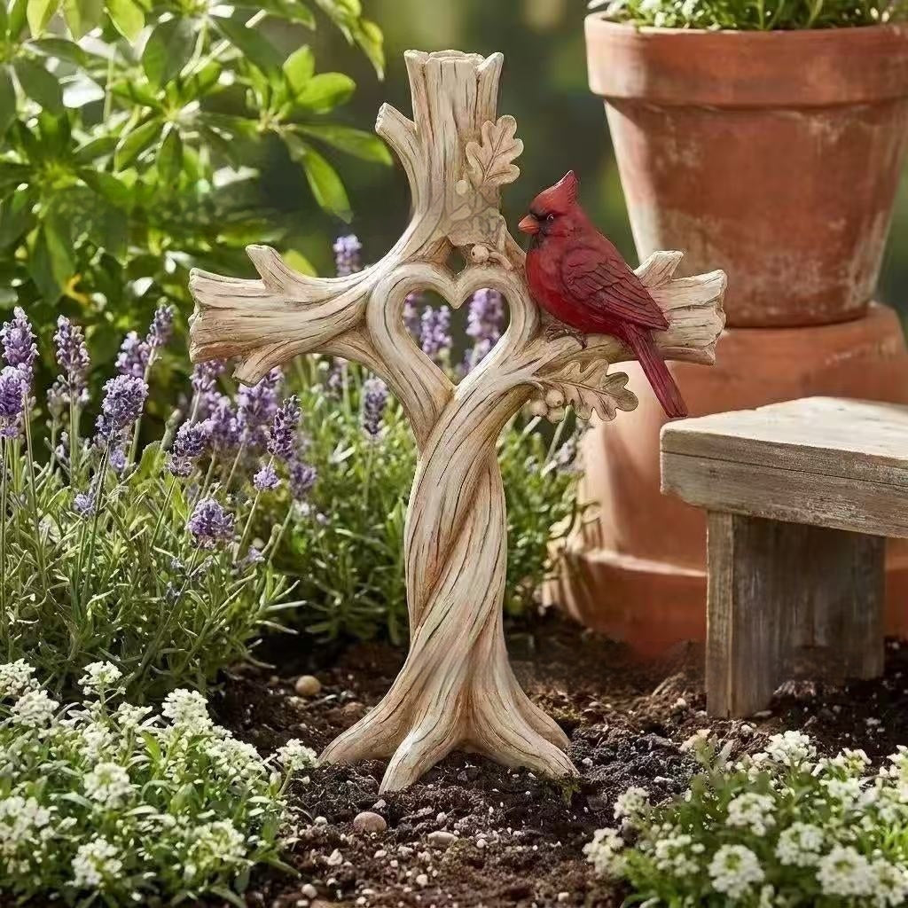 Décoration en bois sculpté à la main de la croix