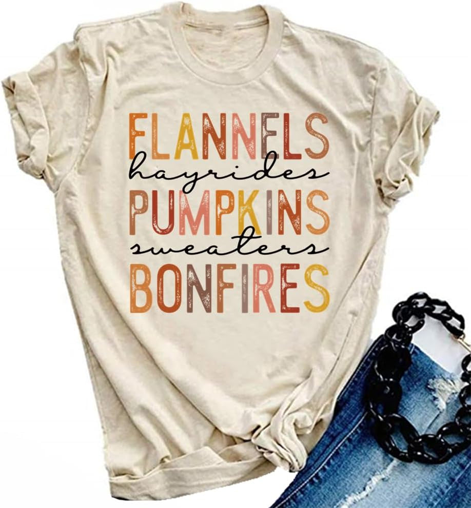 Halloween Pumpkin Impression personnalisée Col rond Manches courtes Top