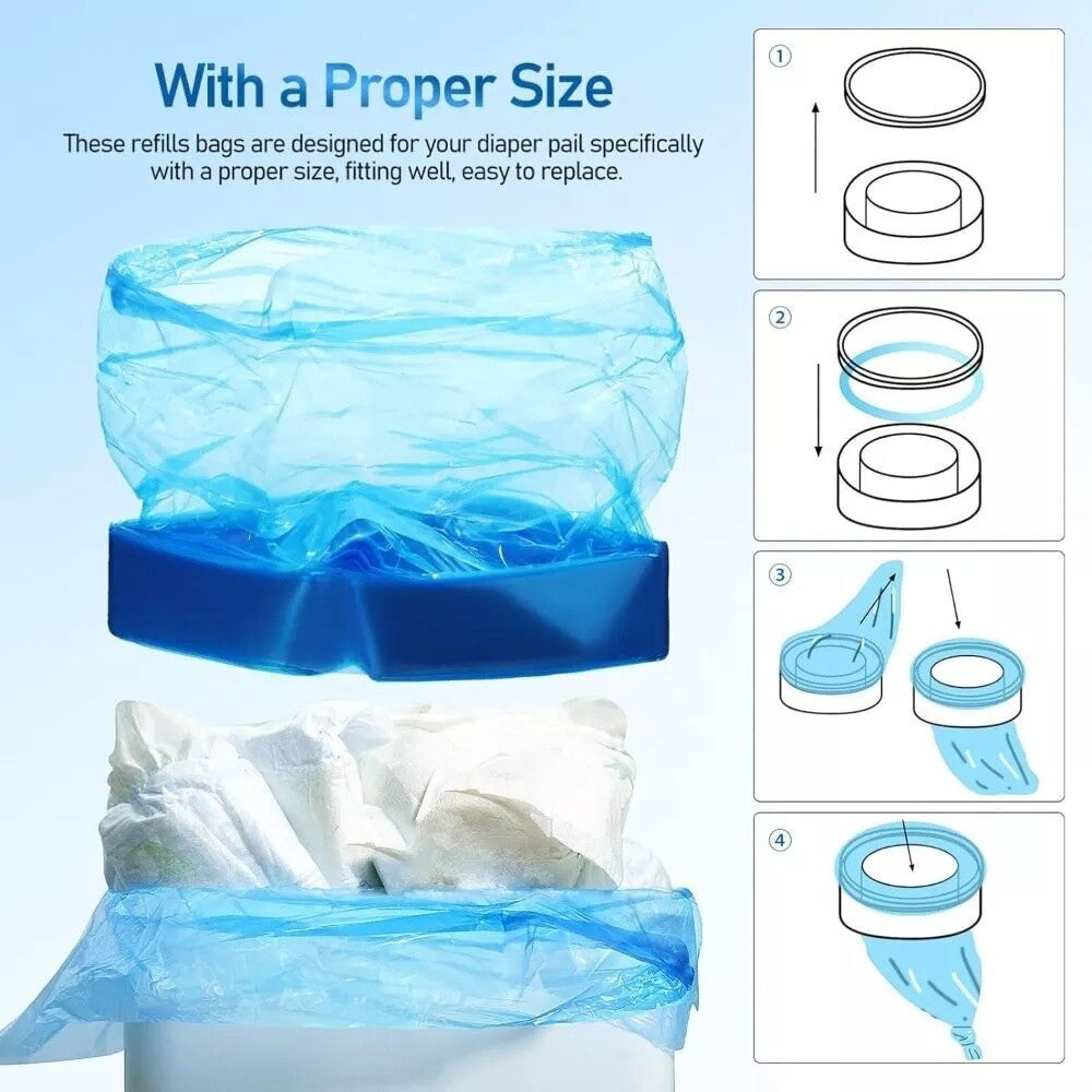 9pcs Élimination Nappy Bin recharge Cassettes pour AngelCare