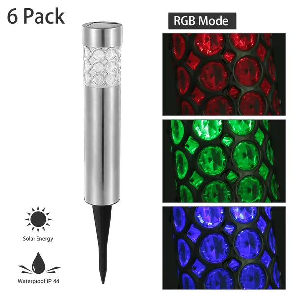 Solarek 6 Pack lumière solaire extérieure IP44 étanche RGB lampe de jardin paysage pelouse Décor Li