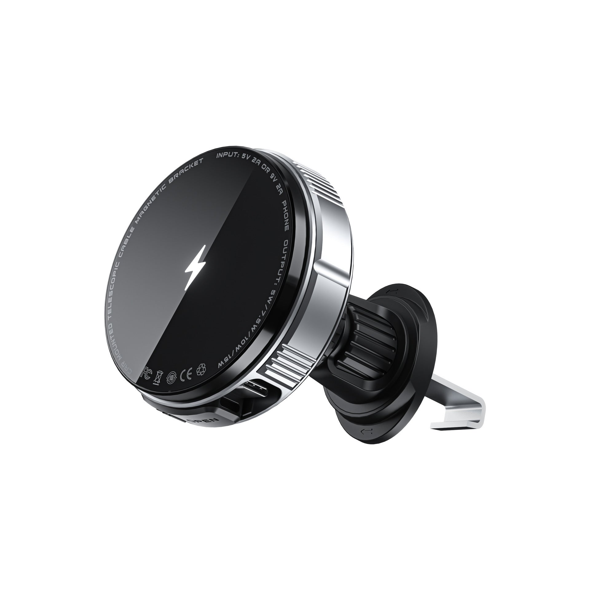 Support de téléphone sans fil de charge magnétique d'évent de voiture