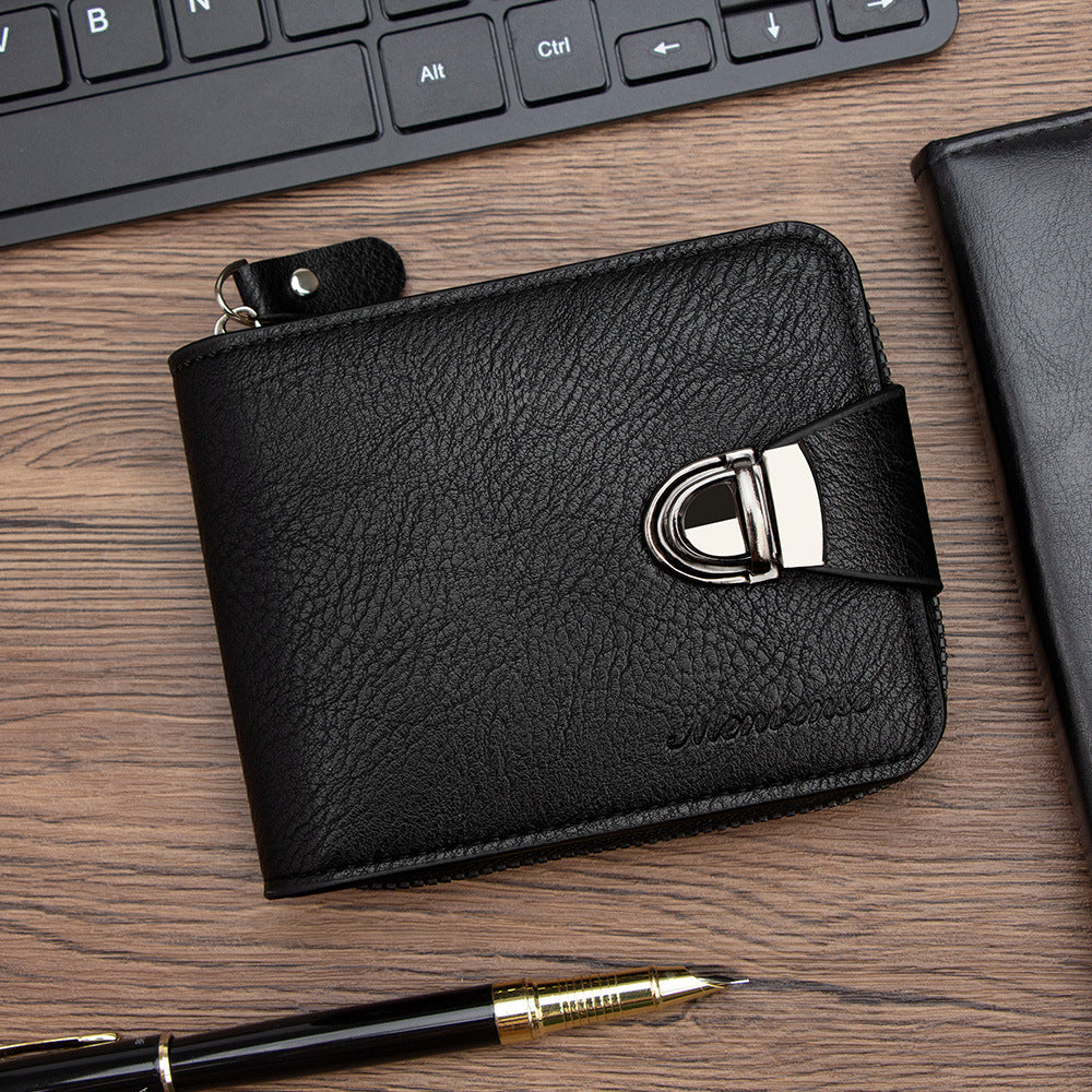 Multifonctionnel Fentes de cartes multiples Zipper Mainheld Coin Purse