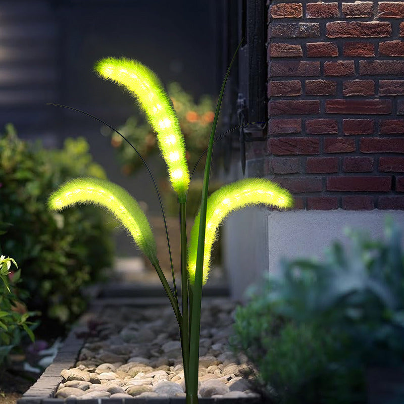 Simulation extérieure Solar Dogtail Grass Lampe LED Décoration Lampe de pelouse