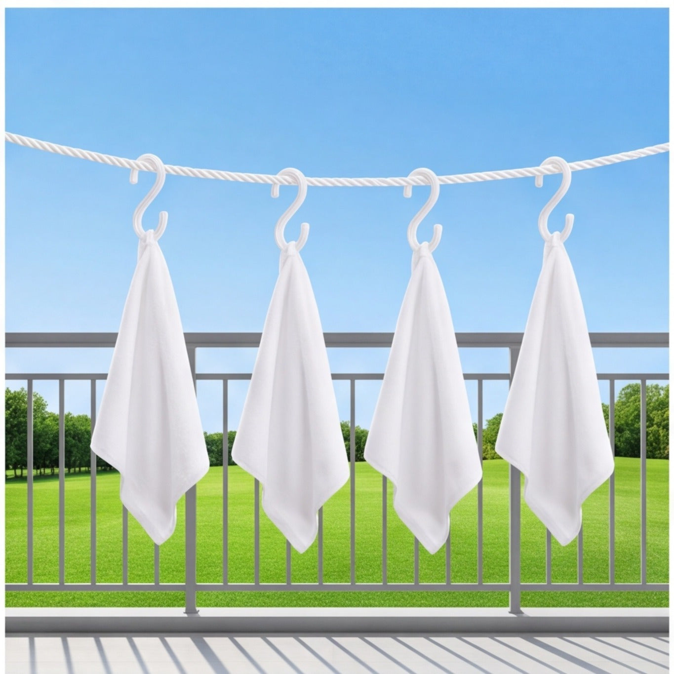 Corde de drapeau en nylon 15 M avec 4 supports