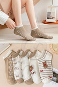5 paires de femmes modèles chaussettes courtes doux confortable utilisation quotidienne