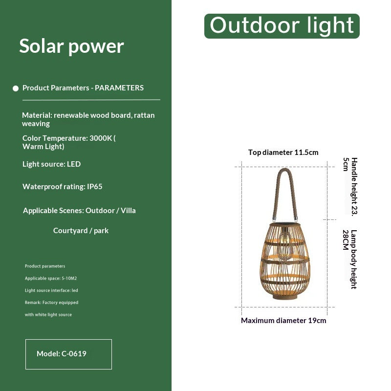 Lampe de plancher ambiente à suspension portative à propulsion solaire