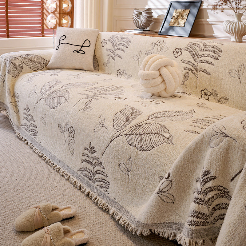 Hiver En peluche de luxe Chenille Retro Canapé Couverture