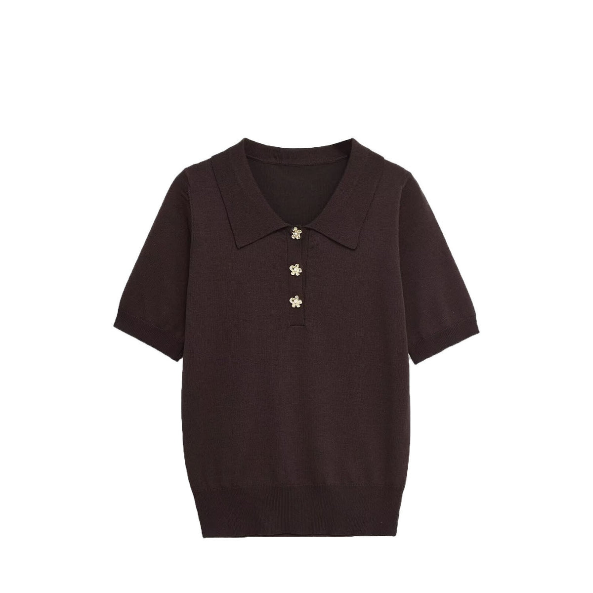 Femme Mode Versatile Manche courte Tricot Top
