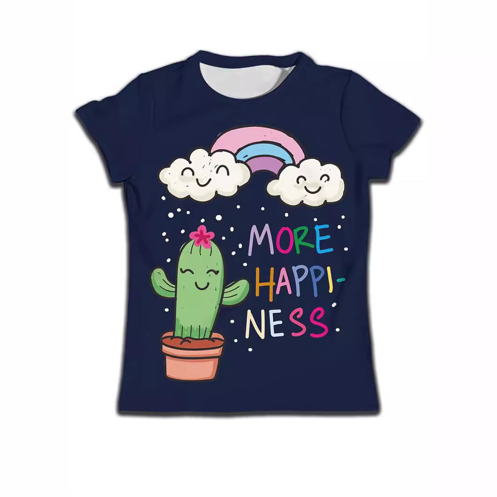 Enfants T-shirt garçon Vêtements Casual Soft T-shirt mignon Cat dessin animé