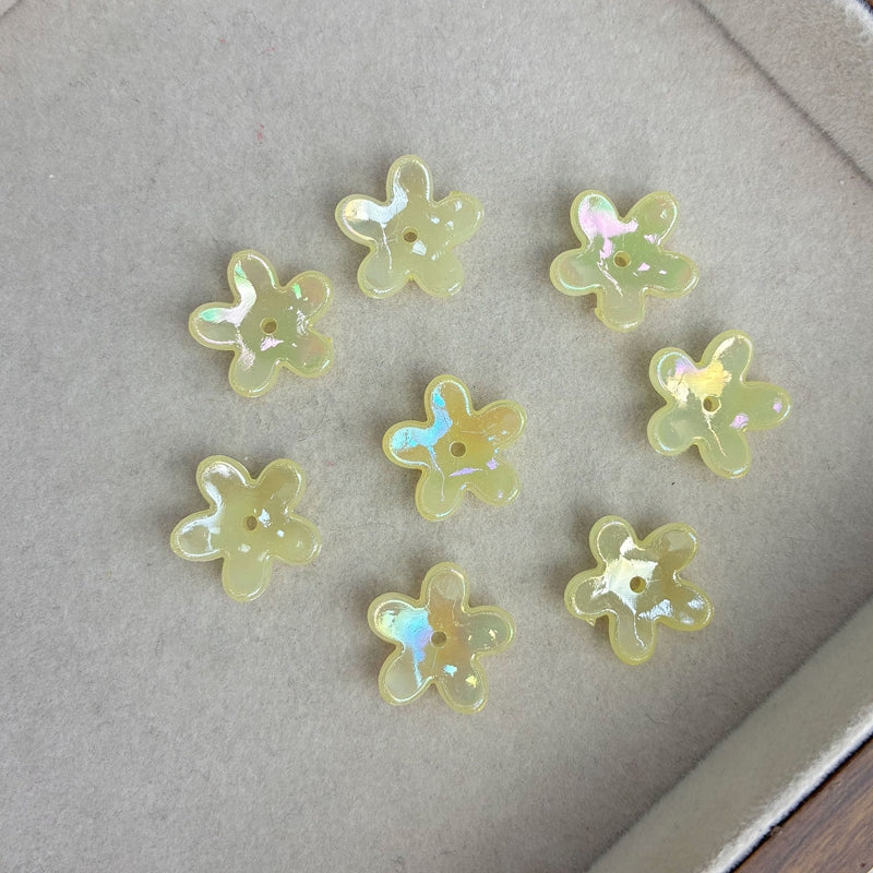 Perles de fleurs d'étoiles 5-Petal translucides