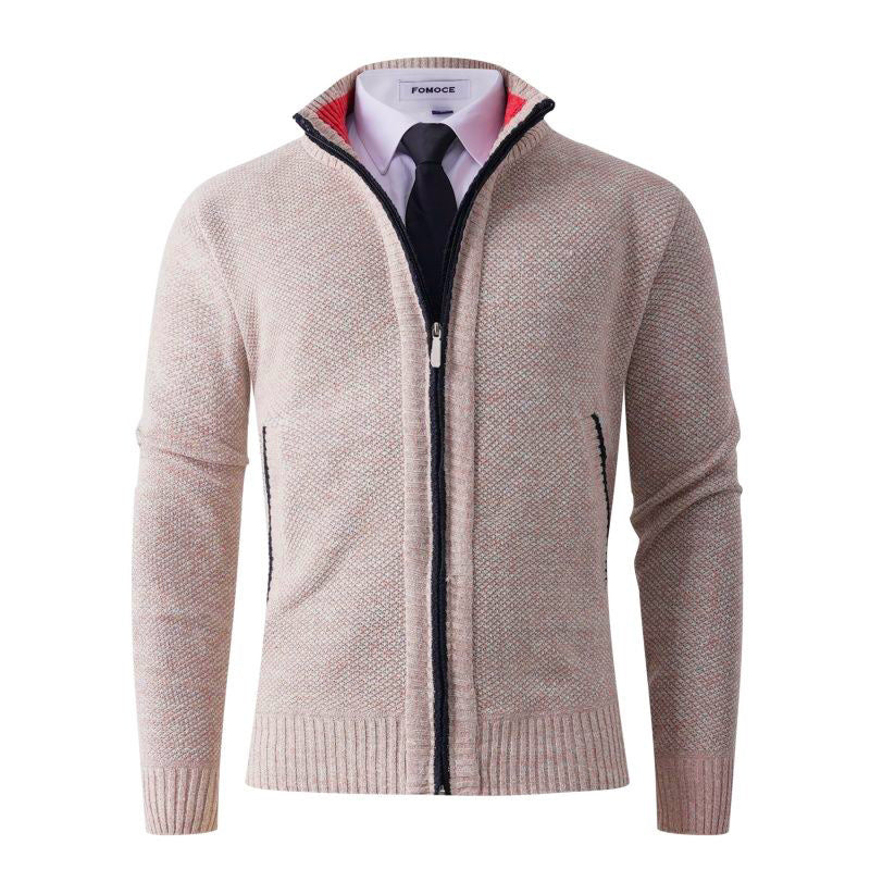 Amazon Temu Grande Taille Automne et d'hiver Fleece-Line Thickened Men's Sweater Knitted Card