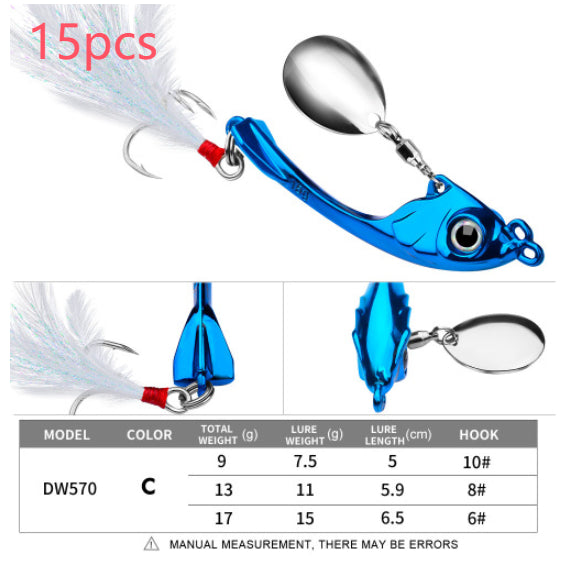 Lure String Lune Spinning Sequins Casting longue distance