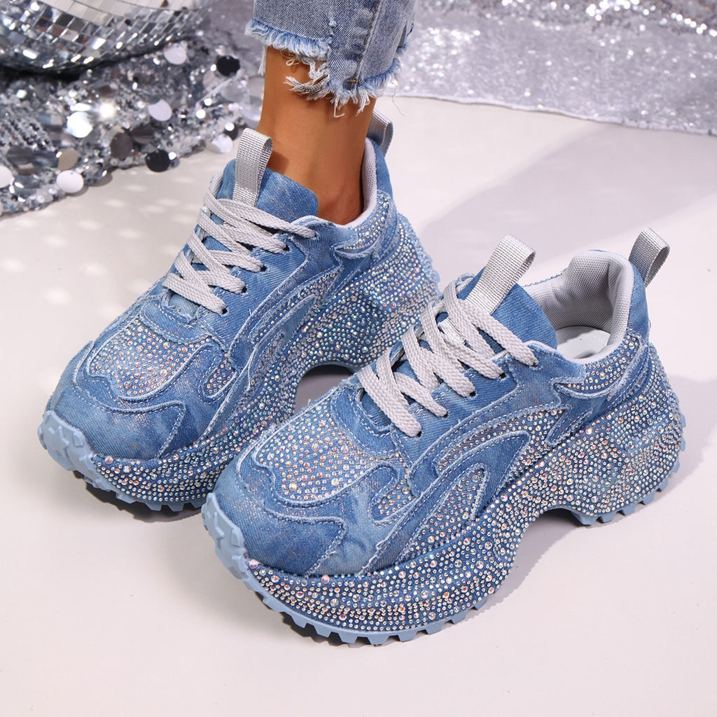 Femmes Stylish Versatile Augmentation de la hauteur Sneakers occasionnels à semelle épaisse