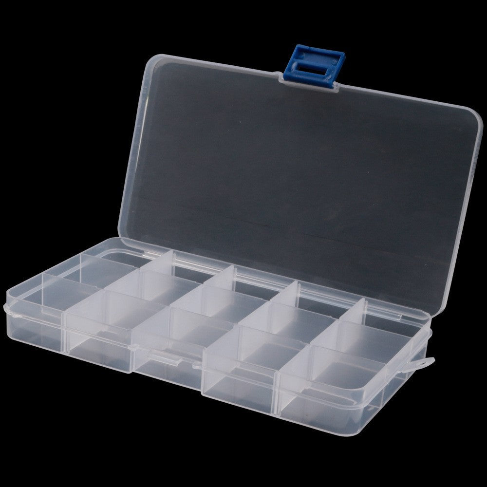 Luya Cinq Grid Transparent PP boîte de matériel de pêche en plastique