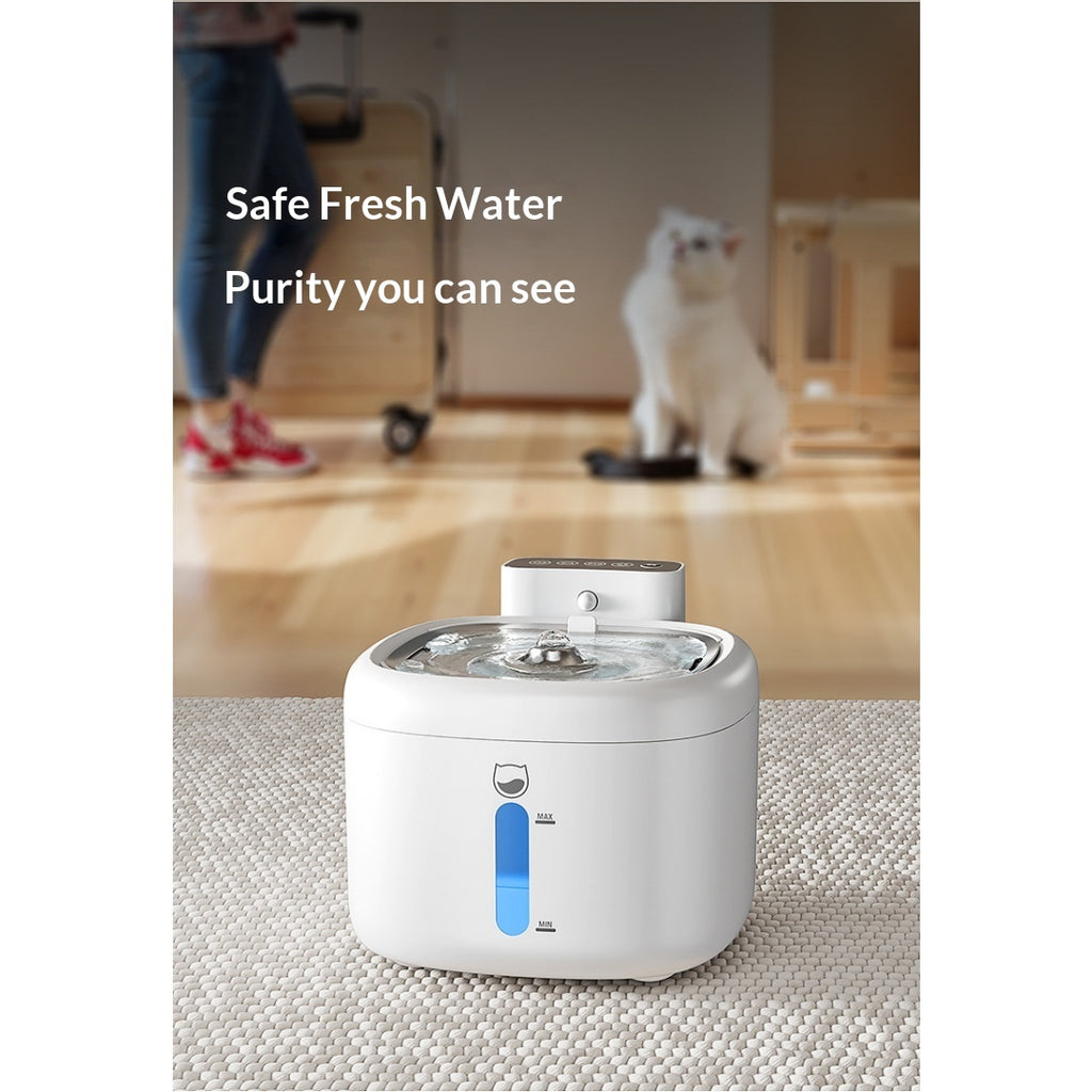 Fontaine d'eau pour animaux de compagnie filtrée sans fil intelligente