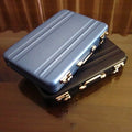 Mot de passe créatif safe forme aluminium carte de visite porte mini valise carte de visite hol