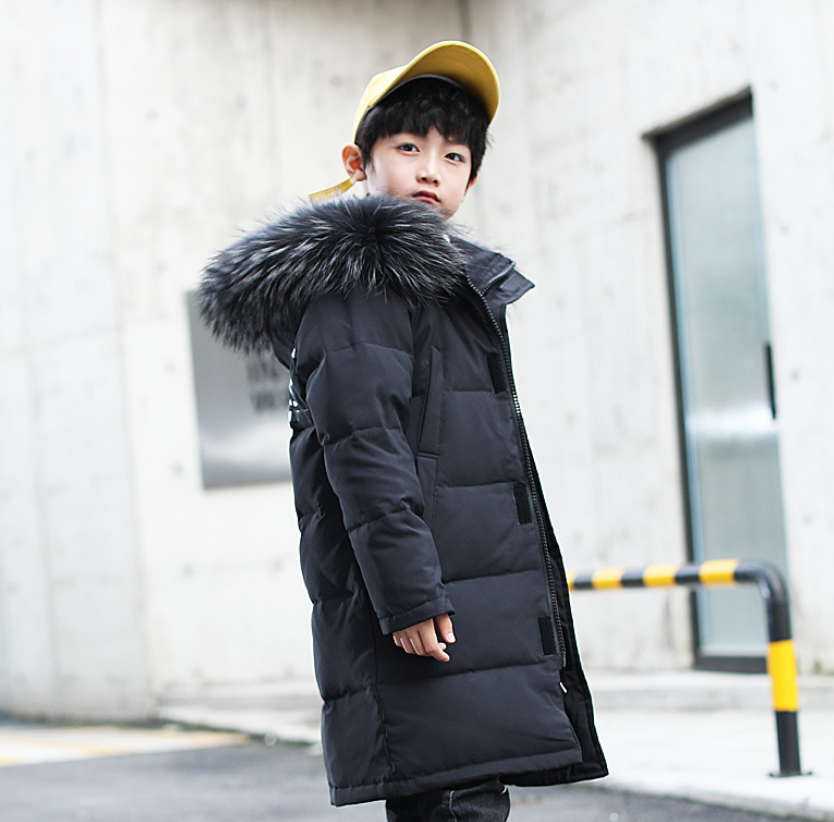 Mi-longueur Veste blanche épaisse Duck Down