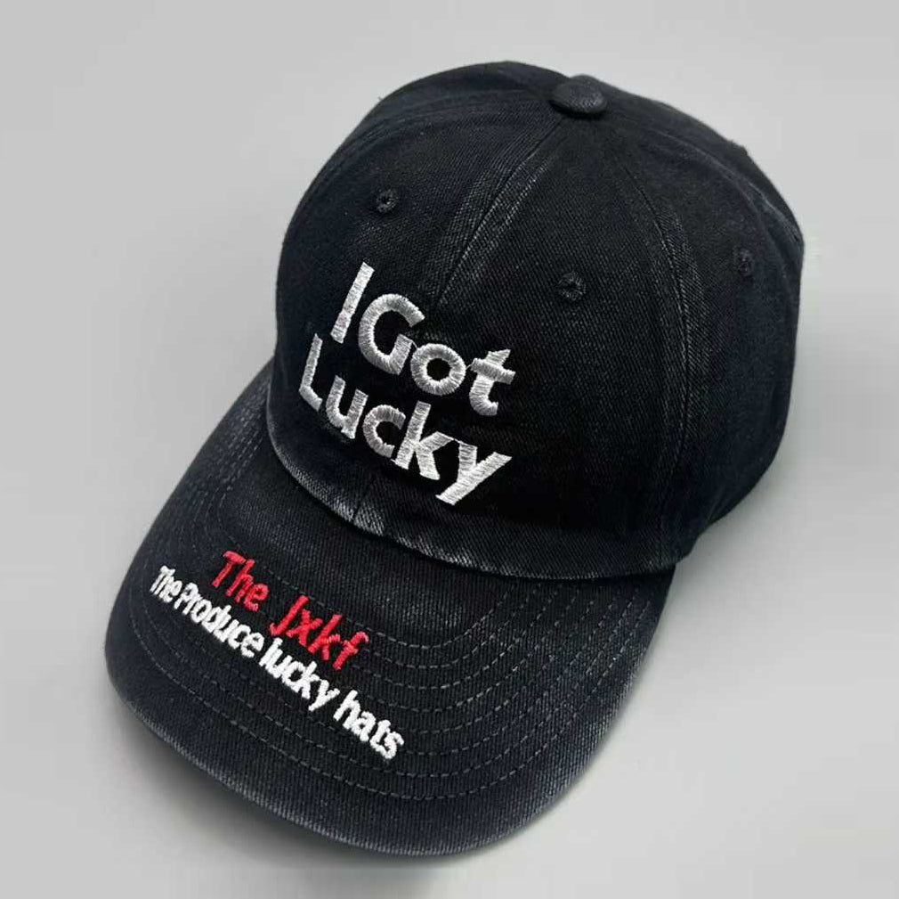 Le printemps et l'automne Trendy Vintage Casquettes de baseball en couleurs multiples avec bords en lettres