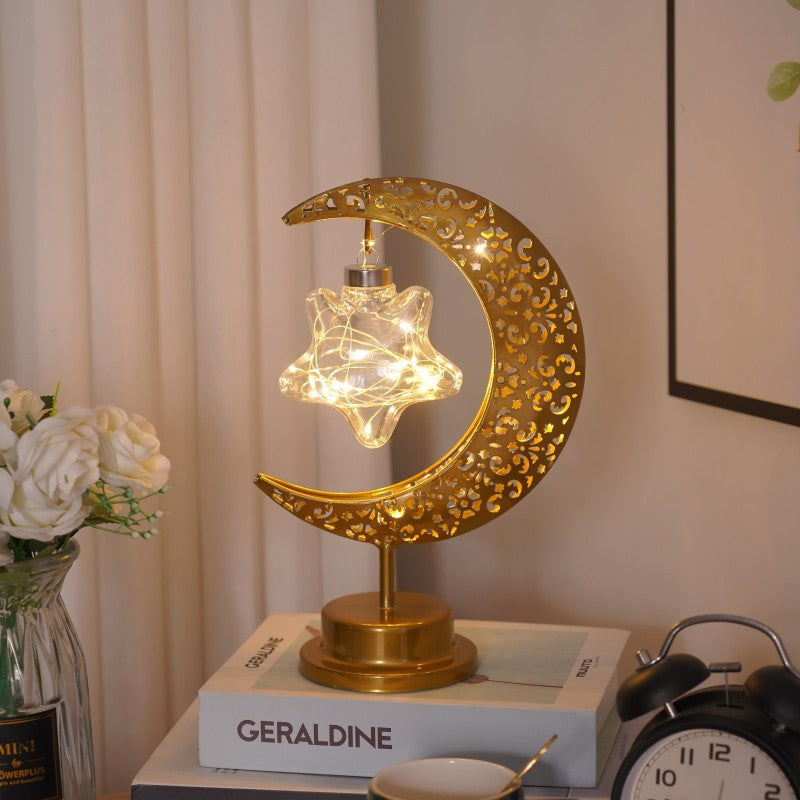 Lampe de modélisation LED Creative Personnalité Iron Moon