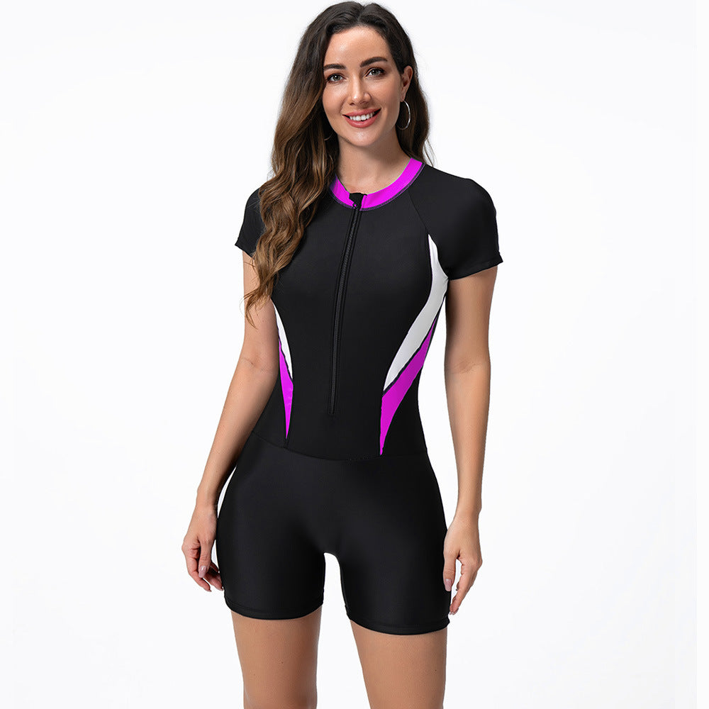 Maillot de bain à manches courtes à manches courtes pour femmes