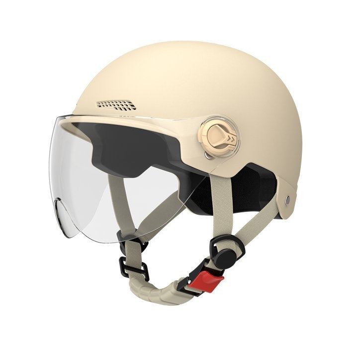 Casque de sécurité couleur solide de moto pour femmes