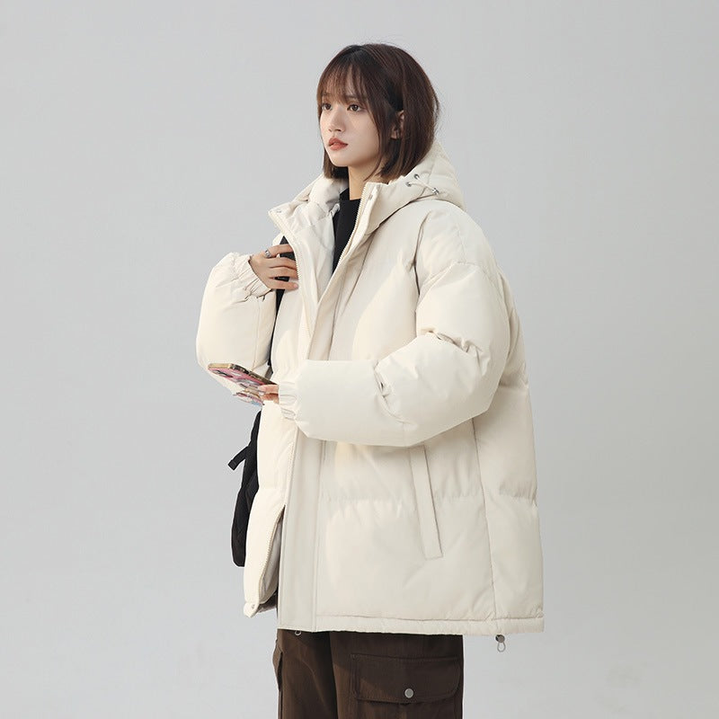 Manteau de coton polyvalent de couleur unie et souple pour femmes