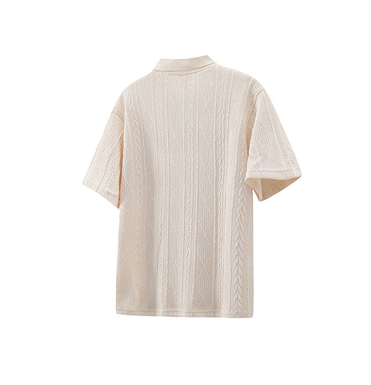 T-shirt Lapels Retro pour Homme