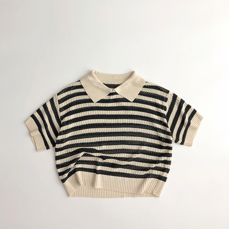 T-shirt à manches courtes de style Western Hollow pour enfants