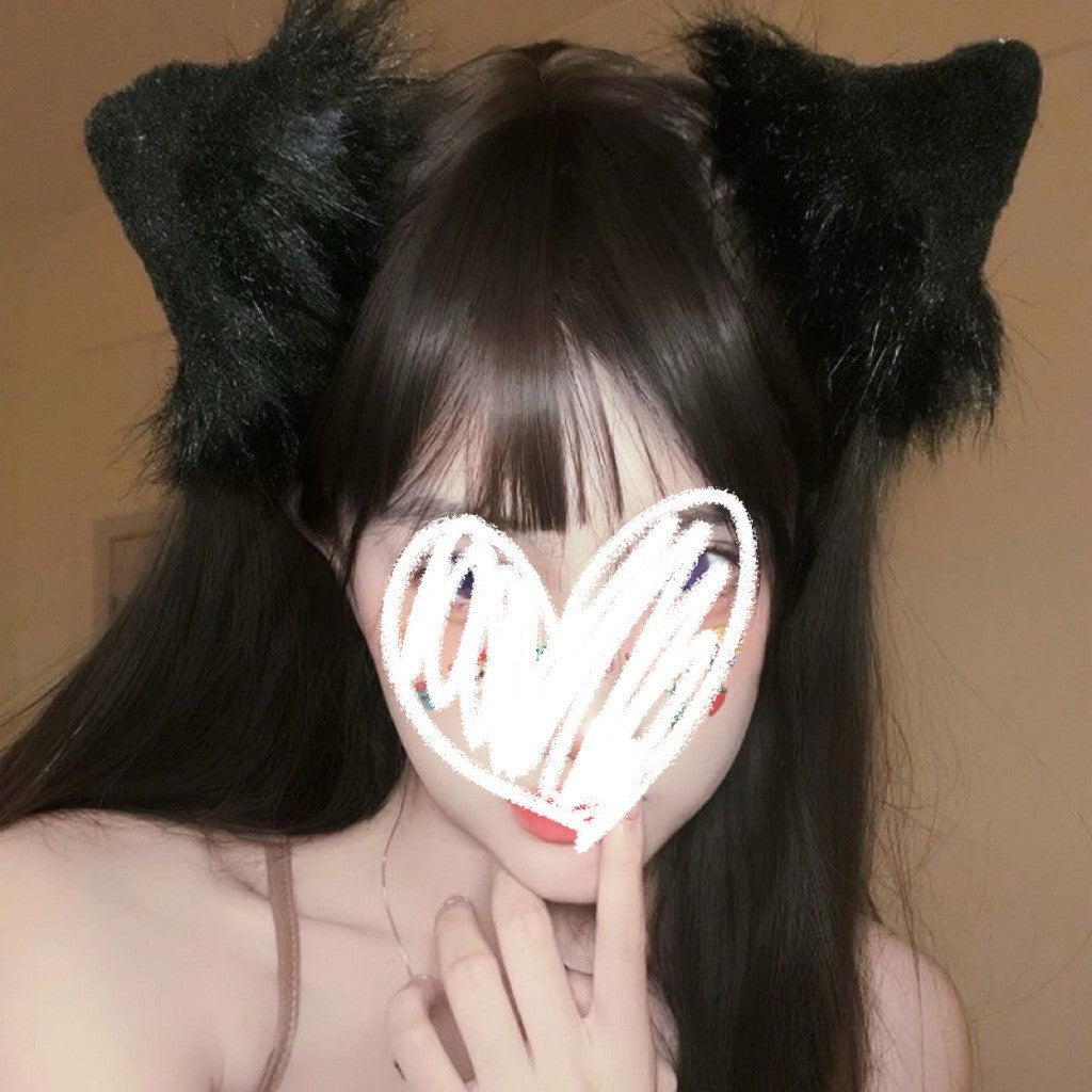 Bandeau en peluche de style japonais pour femmes