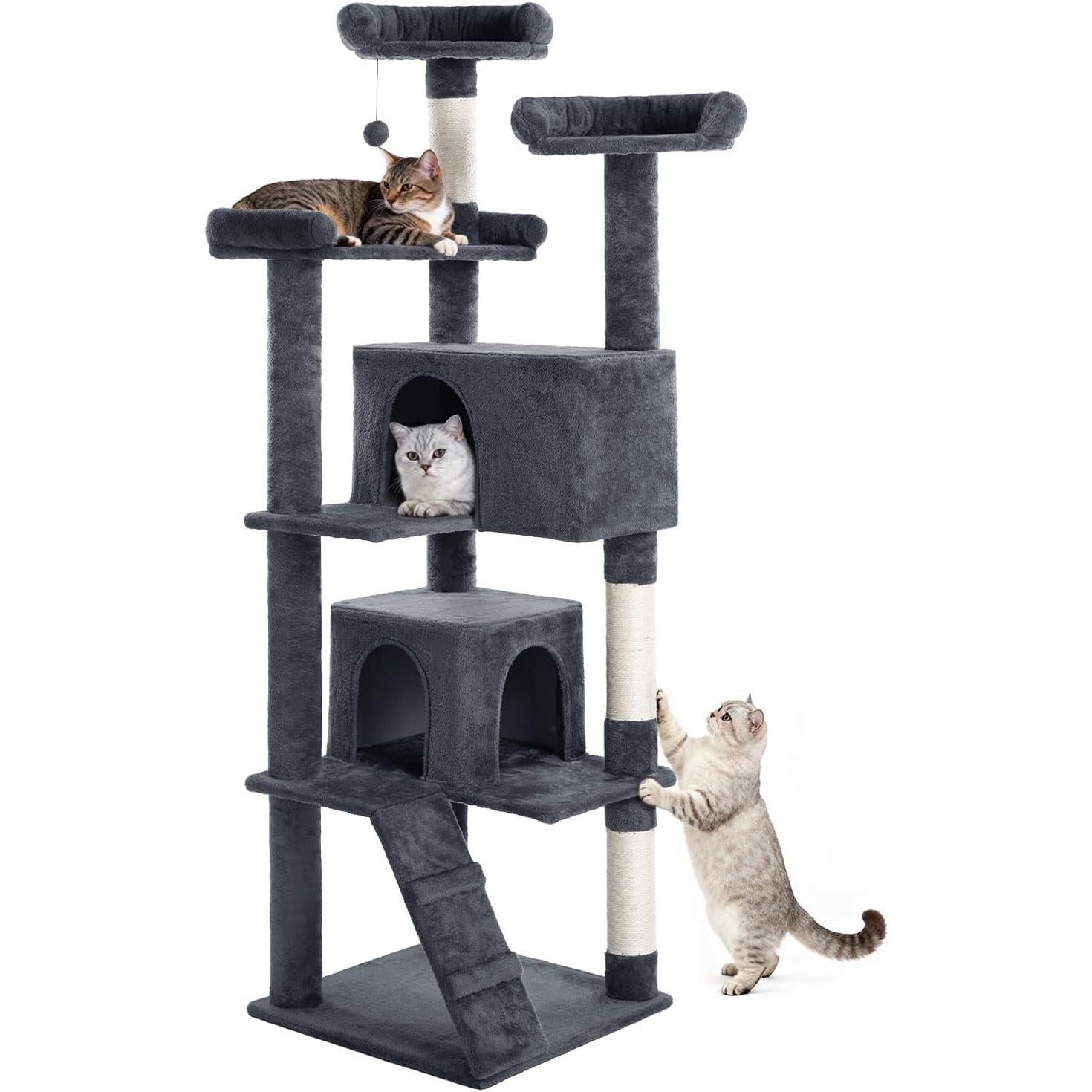 Arbre de chat multicouche de 56 pouces