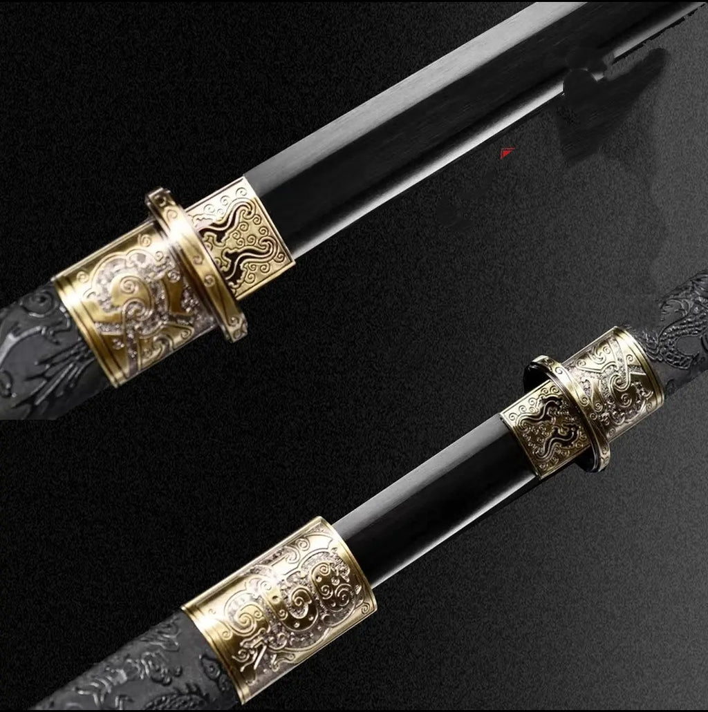 Taizong Integral Tang Dynasty Horizontal Sword Haute Acier Manganèse Auto-Défense Cold Weap