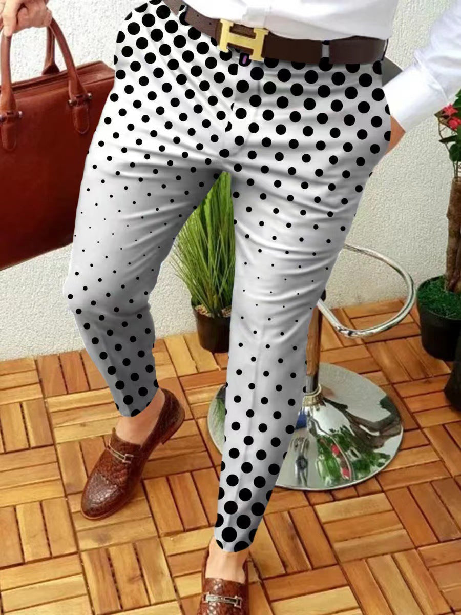 Casual Abstract Contraste Pantalons micro-stretch