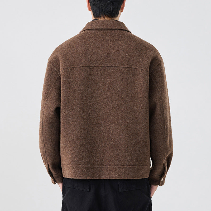 Manteau éparpillé en laine Mens Casual Top