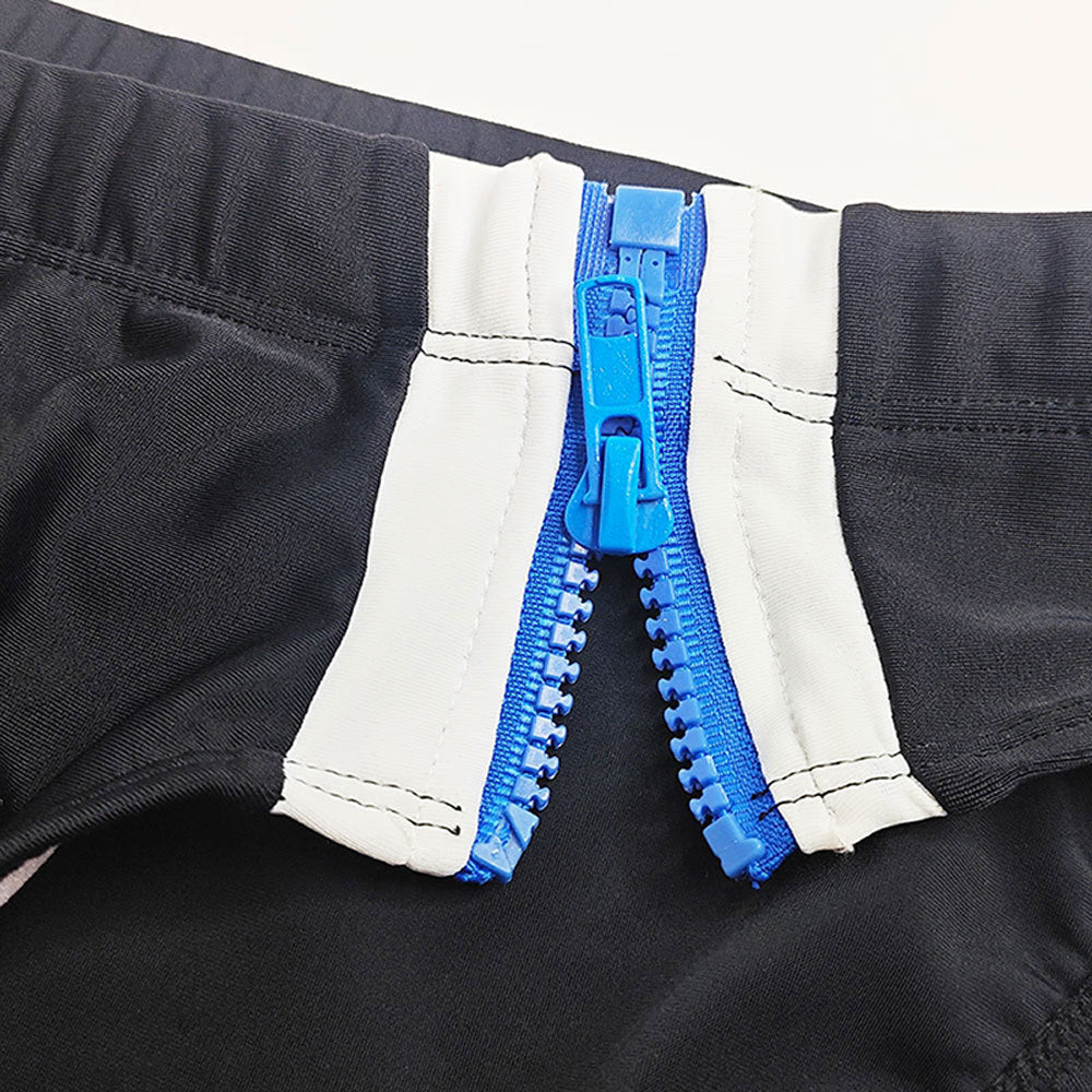 Slip de bain double zipper côté homme de mode
