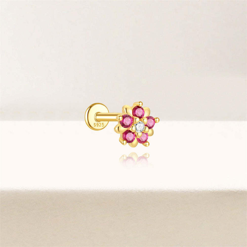 Boucles d'oreilles européennes et américaines S925 Argent Sterling Cartilage Helix Piercing Stud
