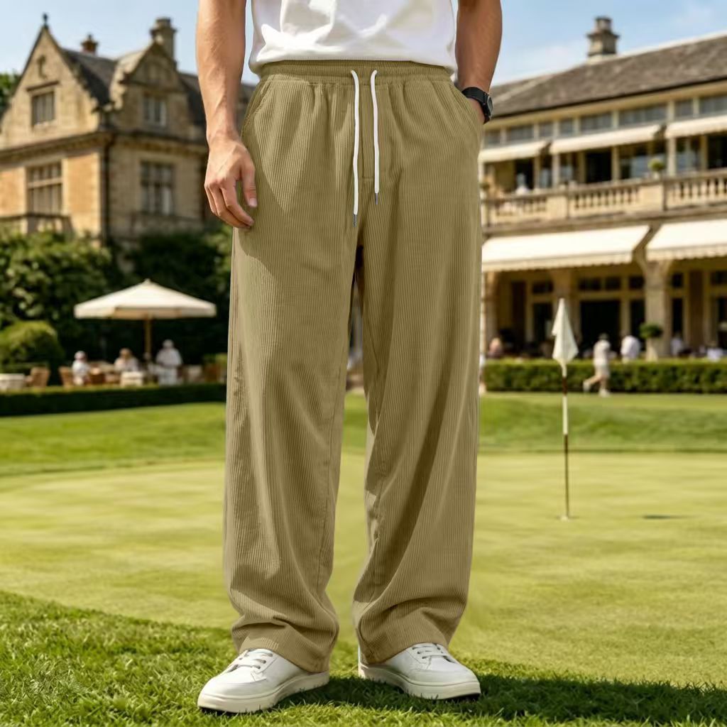 Pantalon casual non extensible pour hommes Corduroy
