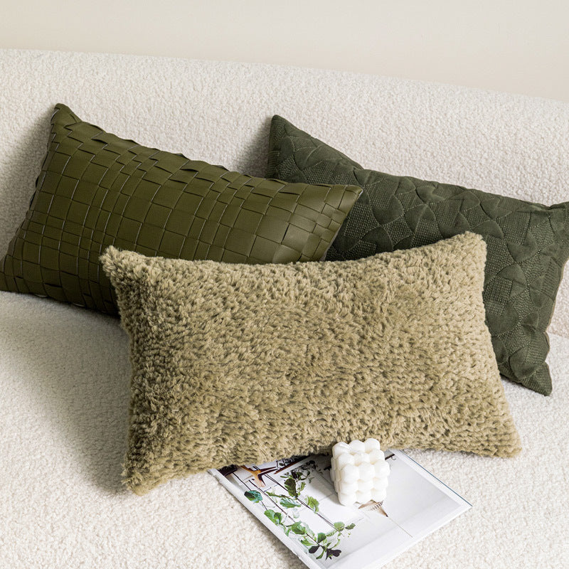 Oreiller lombaire vert Minimiste de style nordique Canapé dossier Coussin