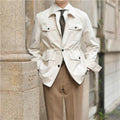 Vêtements de travail occasionnels Veste Pu Handsome Lapel Retro Easy Matching Coat